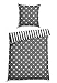 Produktbild Schiesser Feinbiber Bettwäsche Sterne grau / 155 x 220 cm + 80 x 80 cm / 2-teilig / 100% Baumwolle