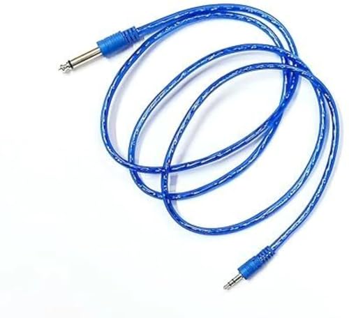 Image of 6.35mm Guitar Cable 1 /4 Inch TS Mono Instrument Cable Male to Male for Electric Guitar, Bass, Amp, Mixer & Audio Equipment - 1.5 Meter /150 CM Long- Multicolor