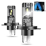 NOVSIGHT 【皓昼】シリーズ H4 LED ヘッドライト Hi/Lo 【新基準車検対応・30000LM・60W】 爆光 8倍明るさUP 1:1サイズ 100000時間の長寿命 ファンレス 無極性 取り付け簡単 純正交換 キャンセラー内蔵 一体型 フォグランプ LEDバルブ 6500K ホワイト DC12V 車/バイク/軽自動車通用 2個入り 販売者2年保証 T11-H4