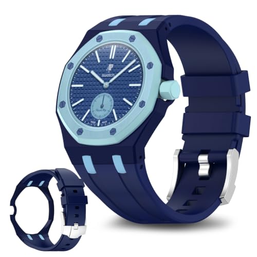 Image of ToVioc Silicone Bands for Swatch Royal Pop Savonnette (Crown at 3 o'clock)