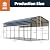 MELLCOM 14x30 FT RV Metal Carport, Heavy Duty Carport Canopy with Galvanized Metal Roof and Frame for RV, 2 Car, Boat and Tractors