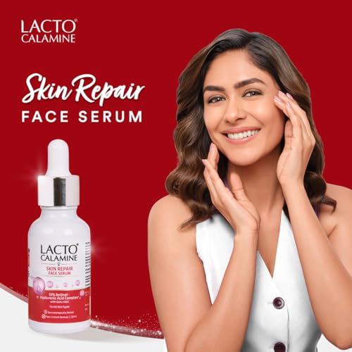 Image of Lacto Calamine 10% Retinol Complex Face Serum with Hyaluronic Acid & Gotu Kola | Reduces Fine Lines & Wrinkles | Improves Skin Firmness, Texture & Skin Renewal | Anti-Aging Night Serum | Dermatologically Tested | 30ml