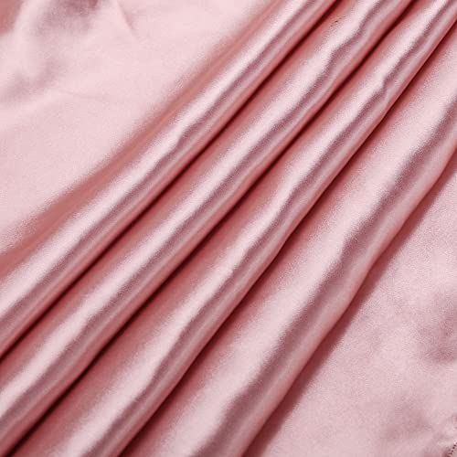 Aksipo 2 Pack Rose Gold Satin Tablecloth Smooth Fabric Table Cover Premium Table Cloth Bright Silk Rectangle Tablecloth For Wedding Banquet Party Events Dining Table Decoration, 90X132 Inch #TOP2