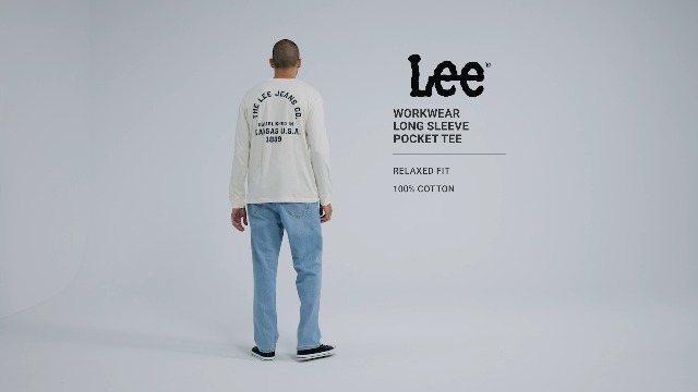 Lee Men's Workwear Long Sleeve Tee, Dark Glicia, Medium | Amazon.com