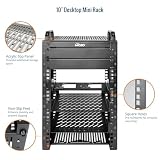 Tecmojo Mini Rack 10 cali, 9HE, głębokość 200 mm, szafa sieciowa, z kieszenią SBC, płytą adaptera micro HDMI na HDMI, zaślepką, do 10-calowych urządzeń AV, NAS i serwerów, czarny