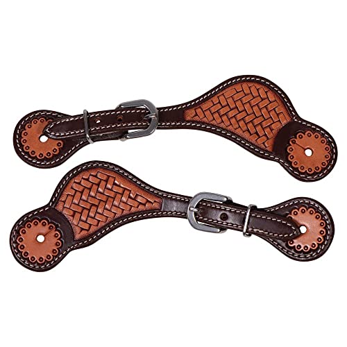 Double S Basketweave Spur Straps | Size Ladies | Enhancing Equestrian Style | Versatile Design for Every Ride | Exquisite Detailing & Craftsmanship