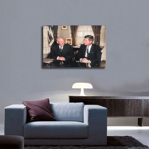 Impression sur toile Dwight D Eisenhower Tableau John F Kennedy N - 5