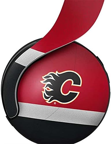 Skinit Decal Gaming Skin Compatible with Pulse 3D Wireless Headset for PS5 - Officially Licensed NHL Calgary Flames Jersey Design