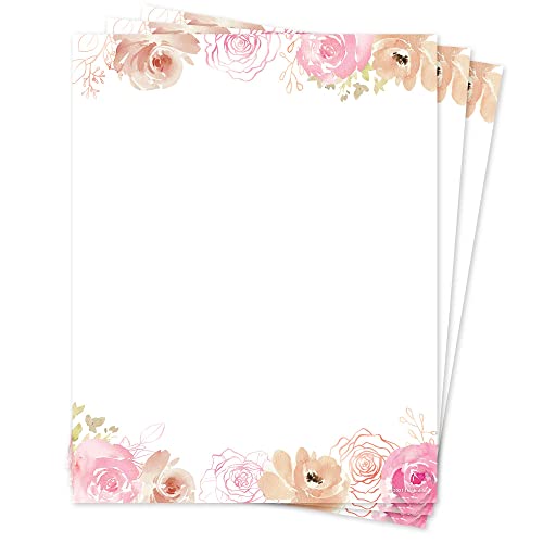 �ԕ�����p�� 50�� 8.5x11 �����v�����^�[�p�� ���킢���E�F�f�B���O�v���O�����p�� �s���N�̉Ԃ̃��^�[�w�b�h �t�����[�{�[�_�[ �G���K���g�ȕM�L�X�N���b�v�u�b�N�p�� �R���s���[�^�[�p��