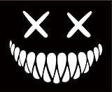 3pcs Reflective Car Sticker, 8-inch Demon Smile Scary Halloween Decal Stickers, Cool...