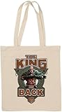 King is Back Art - Bolsa de algodón natural, color blanco, White, Talla única
