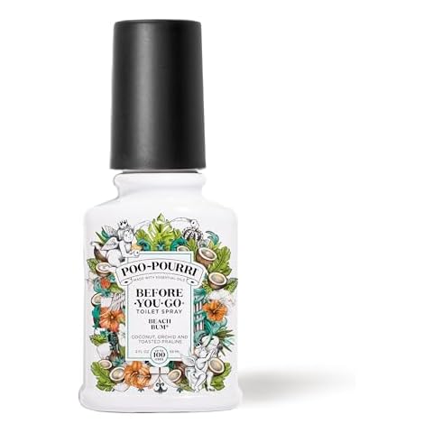 Poo-Pourri Before-You-Go Toilet Spray, Beach Bum, 2 Fl Oz - Coconut, Orchid and Toasted Praline (Packaging May Vary) Cover
