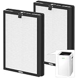 2 Pack K1 Replacement Filter Compatible with LUNINO K1 Air Purifier, Double-Sided Filters for Home Large Room Up to 2600 Ft², H13 True HEPA and Activated Carbon Filter