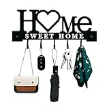 TESGADGETS Appendiabiti moderno in metallo con barra appendiabiti supporto da parete con 5...