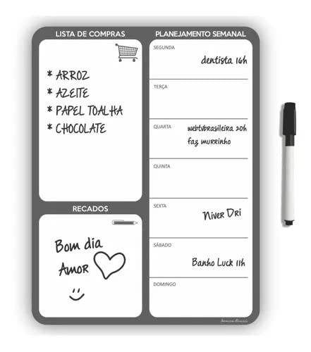 Lousa Magnética Ímã De Geladeira