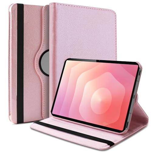 Image of TGK 360 Rotatable Flip Cover for Samsung Galaxy Tab S11 Case 11 inch 2025, Galaxy Tab S10 Lite / S10 FE / S9 FE 10.9 inch / S9 11 Inch 2023 (Rose Gold)