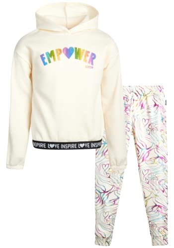 RBX Girls' Active Sweatsuit Set - 2 Piece Fleece Hoodie Sweatshirt and Jogger Pants (Size: 7-16)