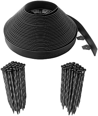 EasyFlex 2.5" Tall Wall No-Dig Landscape Edging Kit - 100 Foot, Black