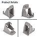 JHKLS ISOFIX Interface Belt Latch Guide, 2 Pcs Car Seat ISOFIX Interface Buckle Fixed Guide Groove Car Seat Bracket Connector, Grey