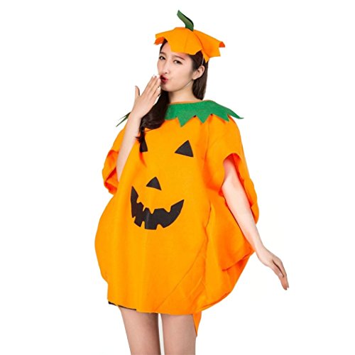 Funpa Halloween Costume Cute Pumpkin Apparel Clothing With Hat For Kid And Adult #TOP1