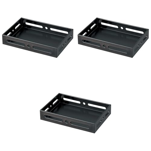 Set of 3 [A] 7.5 Inch Long Hand Watermark Maker, Black, 8.8 x 5.9 x 1.8 inches (22.4 x 15 x 4.5 cm) | Resin Serving Dish, ABS Resin, Setomonohonpo