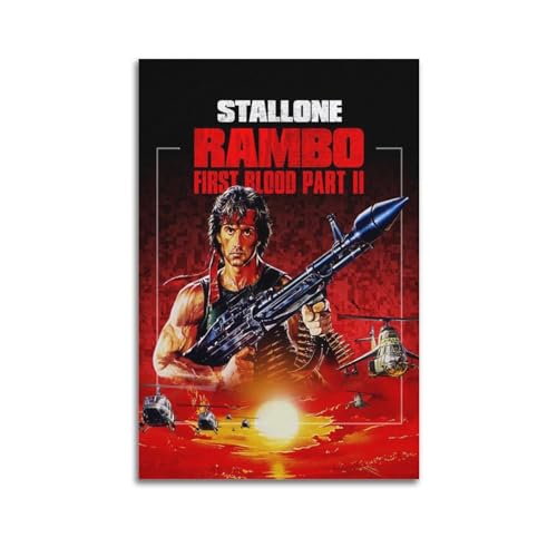 Affiche First Blood Second toile moderne pour déco murale chambre