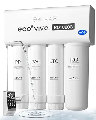 1000GPD R0100G UnderSink Reverse Osmosis System, German Design, NSF/ANSI 58 61 372 Tankless 9-Stage 3:1 Pure to Drain, 10 Years Robust Alkaline RO Water Filtration, Fully Sealed