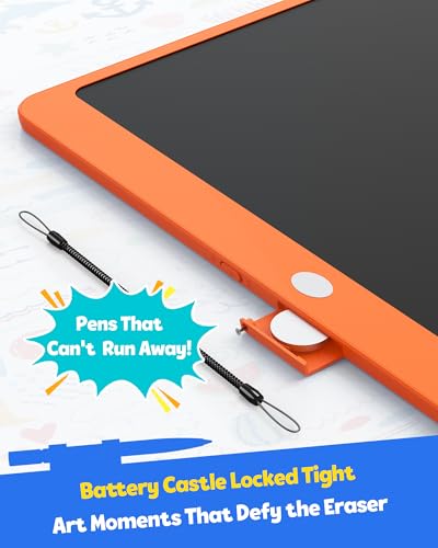 Image of TEKFUN LCD Writing Tablet for Adults, Large Doodle Board, 16 Inch Colorful Drawing Tablet Writing Pad, Toddler Toys for 3 4 5 6 7 8 9 Year Old Girls Boys Teen, Birthday Gifts for Kids (Orange)