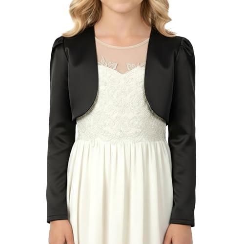 Boléro pour filles BlackButterfly en satin premium et finitions couture