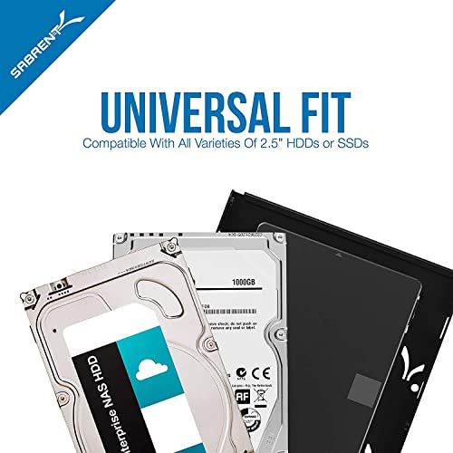 Image of SABRENT 3.5 Inch to x2 SSD / 2.5 Inch Internal Hard Drive Mounting Kit [SATA and Power Cables Included] (BK-HDCC) (Pack of 4)