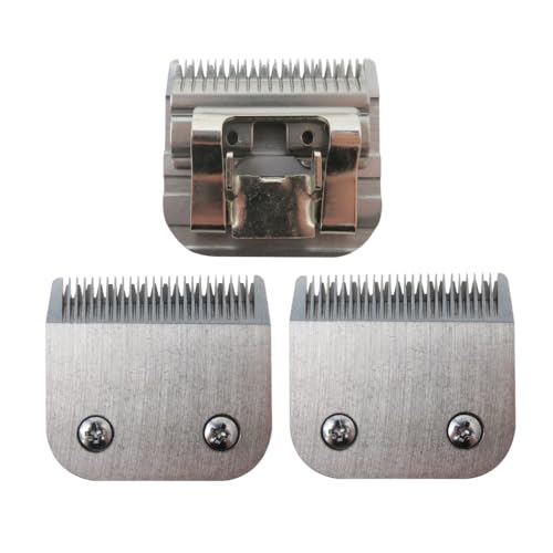 WELURE 1/16-Inch 1.5MM Cut Length Pet Dog Grooming Blade 10 Detachable Lasting 440C Stainless Steel Titanium Coating Heat Resistant and Low Noise Grooming Tool for Professional and Home Use