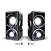 BlueBubble Shop Computer Speakers with Subwoofer Built-in 6 Loudspeaker Diaphragm High Sound Quality USB Powered LED Small Multimedia Speakers for Laptop/Desktop/Tablets/Phone(Black Wood)