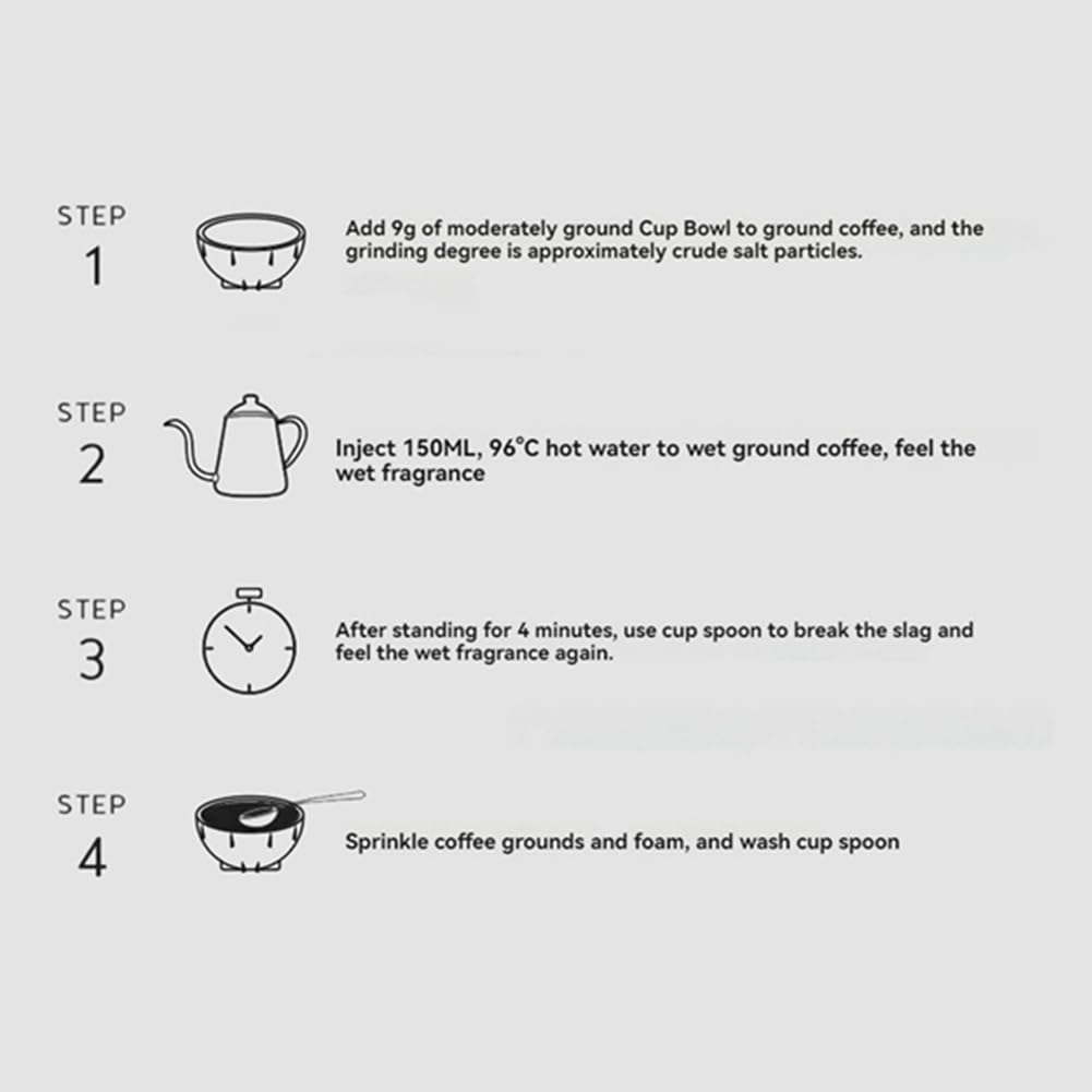 Coffee Cupping Bowls 200 ml per 12 g di di caffè e 200 g di acqua bollente, tazze da caffè impilabili per appassionati di caffè, 12 pezzi