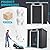 JAXPETY 6x4 Outdoor Storage Shed, Lockable Metal Shed Large Sheds & Outdoor Storage Garden Shed Tool Outdoor Storage Shed with Sliding Doors and Air Vent for Backyard, Patio, Lawn
