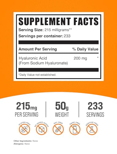 image for BulkSupplements.com Hyaluronic Acid Powder - Hyaluronic Acid Supplemen
