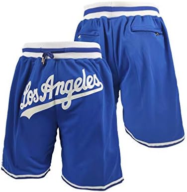 miedation Sports Fans Gift Men's Loose-Fit Workout Running Mesh Shorts Baseball Active Quick Dry Shorts with Zipper Pockets