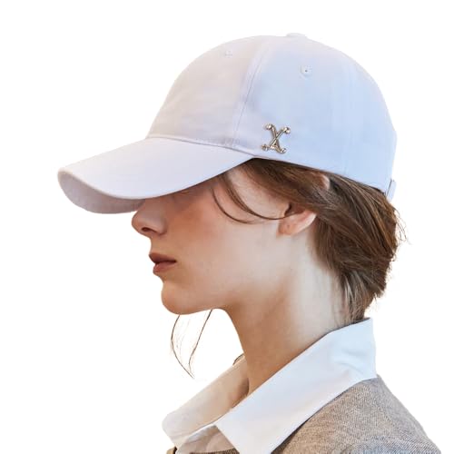 VA Curved Stud Ball Cap White
