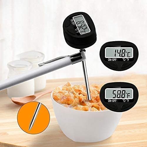 ARTSZY Thermomètre for Aliments de Cuisine avec Manteau Barbecue Lait en Poudre de température de l'eau Mesure à Haute précision thermomètre