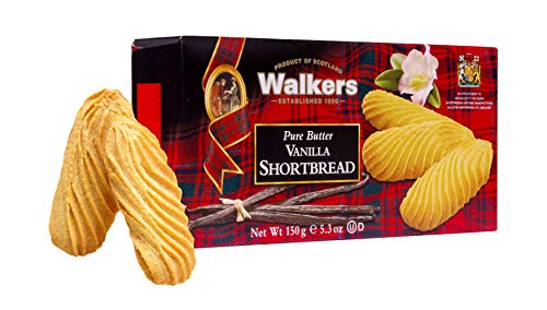 Walkers Shortbread Vanilla Shortbread Cookies, 5.3 Ounce Box (Pack of 4)