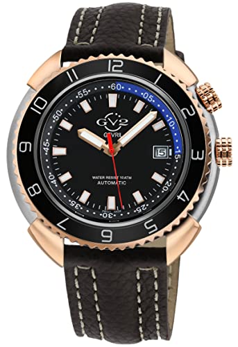 GV2 Men's Squalo Swiss Automatic Watch, Genuine Italian Leather
