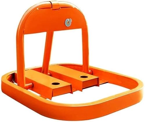 MOKLYF Lockable Parking Barrier, Parking Latch, Folding Parking Lock, Manual Removable Obstacle Parking Bollard Interceptor, 550 x 470 x 360 mm, Parking Lock