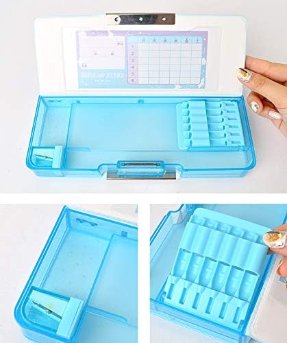 Amazon Co Jp 筆箱 小学生 箱型 女の子 可愛い シンプル 両面 コンパクト 筆入れ 両面開きペンケース おしゃれ 女子 文房具 オフィス用品