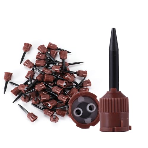 LA MIERE 50/pk 1:1 Brown&amp;Black Mixing tip with Brown Base for Resin