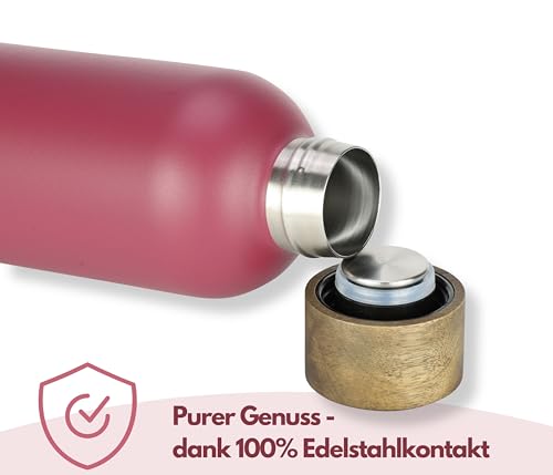 Milu Thermosflasche 500ml Isolierte Edelstahl Thermo Trinkflasche Thermoskanne Auslaufsichere Isolierflasche doppelwandig - Kohlensäure… – Ansicht 4