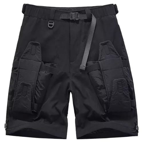 Short cargo tactique ample noir pour éviter la chaleur en été