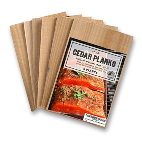 Wood Fire Grilling Cedar Planks 6-Pack