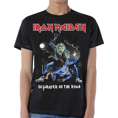 Rockoff Trade Men's Iron Maiden No Prayer On The Road T-Shirt, Black, Medium