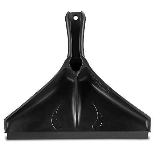 Tyroler Bright Tools Japanischer Besen | 30 cm Kopf | 140 cm Rostfreier Stiel | Gelenk | Staubfangsystem | Perfekt für Haare (Schwarz Kit)