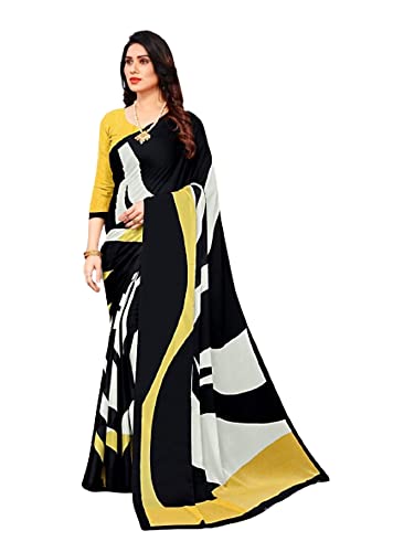 Sari en soie pour femme vêtement indien imprimé abstrait chic léger 2782