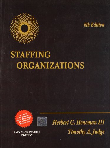 Staffing Organizations 6th Edition 1259028623 Book Cover